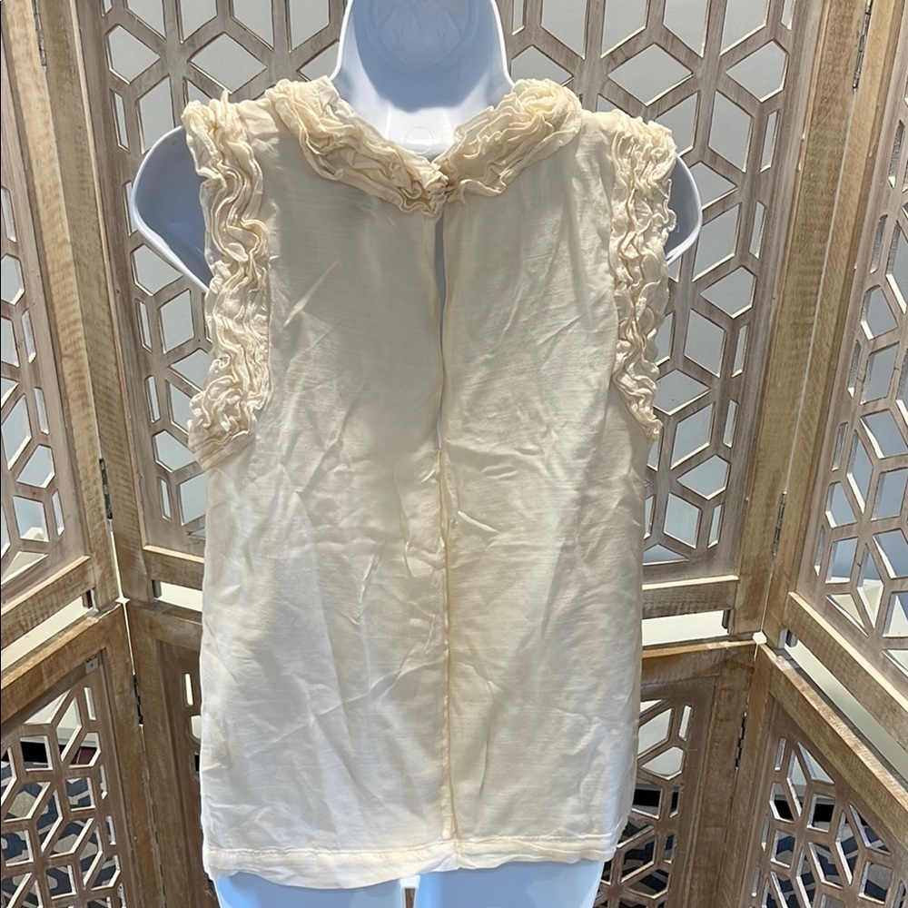 French Connection Charlie Cotton Sleeveless Top in Classic Cream ✨ - Picture 7 of 11